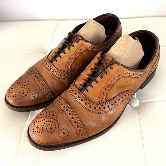 Allen Edmonds Strand Cap toe Oxford Brown leather dress Shoes